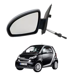 Specchio Retrovisore Sinistro SX per SMART Fortwo 2007-2014 Meccanico (NERO) - Imagen 1 de 5