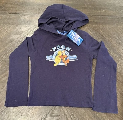 Sudadera con Capucha Deportiva Pullover Años 90 Niño 5/6 De Colección Disney Winnie the Pooh & Tigger Nueva Foto 1 de 4