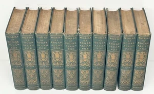 Poe, Edgar Allan: Works of Edger Allan Poe (in 10 Volumes) HB Set 1st/1st - Picture 1 of 20