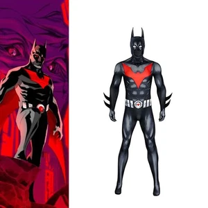 Comic Batman Beyond Cosplay Jumpsuit Costume Mens Halloween Bodysuit Mask Helmet - Picture 1 of 27