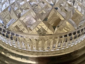 WATERFORD CRYSTAL FLUSH MOUNT CEILING FIXTURE “Beaumont 12" (5) - Picture 1 of 6