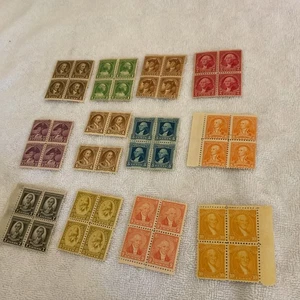 U.S.(-1932-)-WASHINGTON BICENTENNIAL-Lot Of 12- Bof4;(-EXCEPT 4c.-)-MH & MNH.#27 - Picture 1 of 7