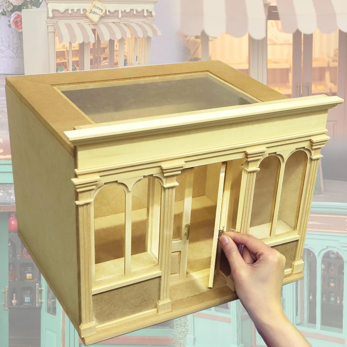 Melody Jane Dollhouse Miniature Unfinished Wood Toy Box - 1:12 Scale Bare Wood Furniture For Crafting