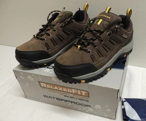 SKECHERS Relmont Sonego 65673/KHK Waterproof Hiking SHOES Khaki Men's 7.5 - Picture 1 of 8