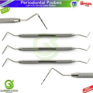 3PCs Periodontal Probe CP-11.5 CP-15 Marking Depth Double Ended Color Coded - Picture 1 of 3