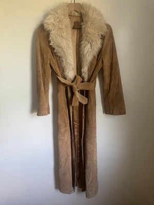 Vintage 90s/y2k Arden B Suede Fur Penny Lane Maxi Coat - Image 1 of 4