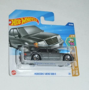 HOT WHEELS 2025 '70S VS. '90S - MERCEDES-BENZ 500 E METALLIC GRAY ON SHORT CARD - Picture 1 of 5