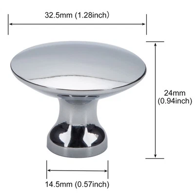 Brushed Satin Chrome Drawer Wardrobe Kitchen Cupboard Cabinet Door Knobs Handles - Image 1 of 4