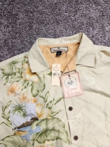 NWT VTG Tommy Bahama Plum With a View Floral Camp Shirt Men’s Medium - Picture 1 of 7
