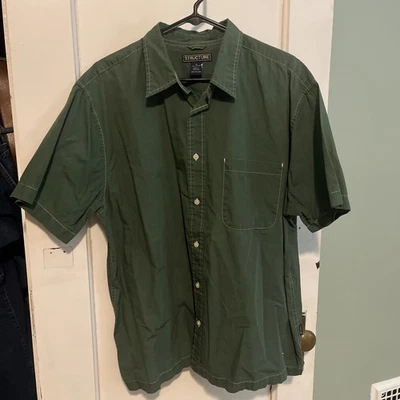 Structure Green, Short Sleeve Button Up Shirt - Size XL - Image 1 of 2