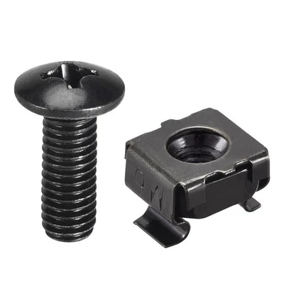 M6 x 19mm Käfigmuttern + Schrauben f. Rack/Regal/Schrank 10er Set - Bild 1 von 4