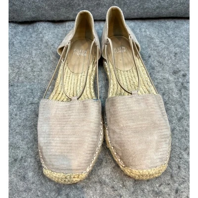 Zapatos sin cordones Eileen Fisher alpargata planos gamuza cuero beige para mujer 8,5 Foto 1 de 4
