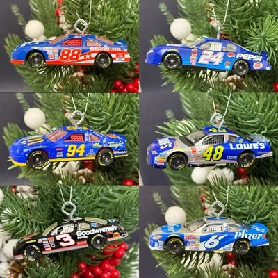 Lote de 6 Adornos de Navidad Diecast Nascar Legends Nascar 1/64 Earnhardt + MÁS Foto 1 de 4