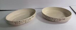 Lenox Temper-Ware Merriment Serving Vegetable Bowl Floral Pattern Set of 2 MCM - Picture 1 of 7