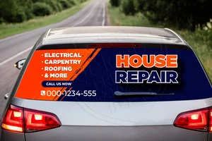 Back Car Window 5 FT x 3 FT Custom Sticker Adhesive Vinyl - Picture 1 of 2