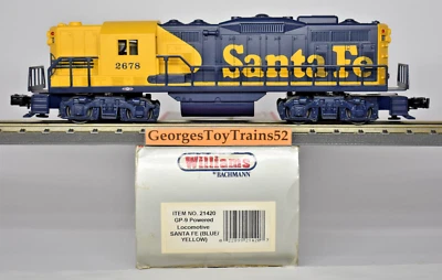 WILLIAMS 3-RAIL O #2678 ATSF SANTA FE  GP-9 HORN & BELL 21420 MSRP $250 - Image 1 of 4