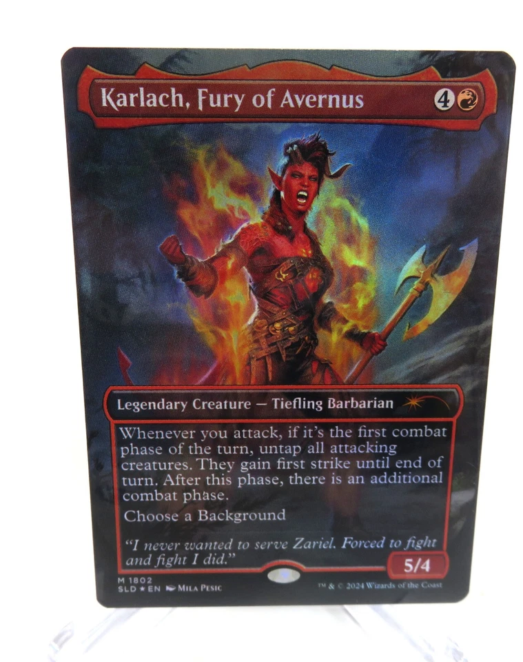 Karlach Fury of Avernus Dungeons Dragons MTG Rainbow FOIL Secret Lair SLD NM/M - Image 1 of 1