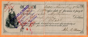 Oscar, MN, $75 Promissory Note 1890 to Nels Mathiason, See Scan - Picture 1 of 2