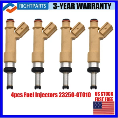 4x Fuel Injector For Toyota Corolla Matrix 1.8L 2009 2010 2011 2012 23250-0T010 - Image 1 of 4
