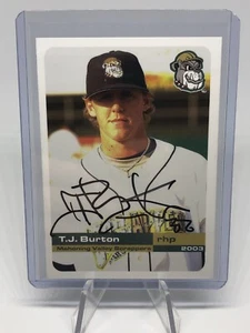 2003 Grandstand Mahoning Valley Scrappers TJ Burton Auto #32 Autograph - Picture 1 of 2