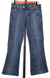 Vintage R.V.T. Jeans Co. Dark Blue Wide Leg Jeans Girl's Size 14 RN#92435 - Picture 1 of 3