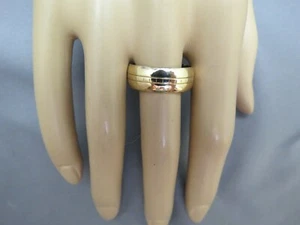 14k ArtCarved Men's Wedding Ring Band Size 10.5 Yellow Gold 7mm Wide 6.03g Vtg - Picture 1 of 8