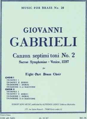 Canzon Septimi Toni No. 2 - Sacrae Symphoniae - Venice, 1597 - for Eight-Part... - Image 1 of 3