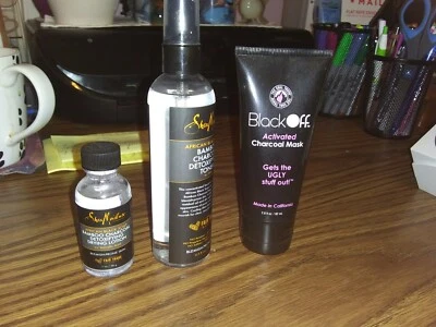 Shea Moisture bambú carbón acné productos y mascarillas lote de 3 ¡¡TOTALMENTE NUEVOS!!! Foto 1 de 3