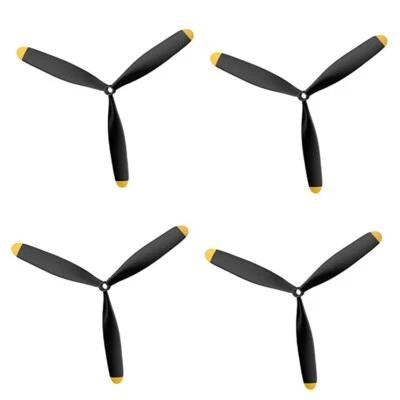 Propeller 3Blade 4pcs P7611205 for VOLANTEXRC Plane 76108B New/Spitefire/P40/P47 - Image 1 of 4