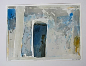 OSKAR KOLLER . " HAUSWAND - KRETA " . FARBLITHOGRAPHIE 1983 signiert . - Picture 1 of 6