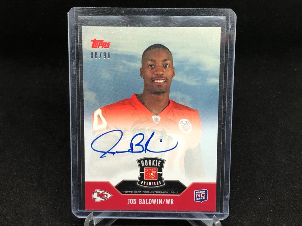 JON BALDWIN 2011 TOPPS ROOKIE PREMIERE ON CARD AUTO RC #D 88/90 - Image 1 of 1