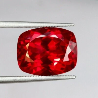 8.40 Ct Natural Blood Red Ruby Burma Cushion Cut Certified Rare Loose Gemstone - Image 1 of 4