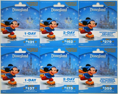 All 6 Different DISNEYLAND Resort Passport Holiday Gift Cards 2013: Mickey Mouse - Image 1 of 2