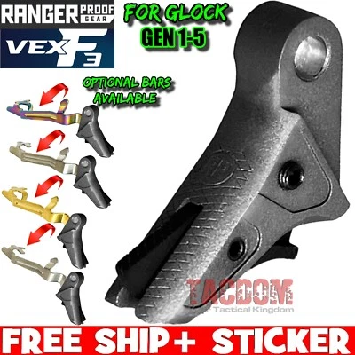 RANGER PROOF JOHNNY GLOCK RANGER PROOF with Johnny GL0CK VEX F3 TRIGGER TUNGSTEN 17 19 43x GEN 1 2 3 4 5