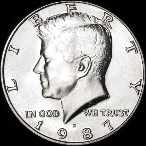 1987 P Kennedy Half Dollar - BU Cover