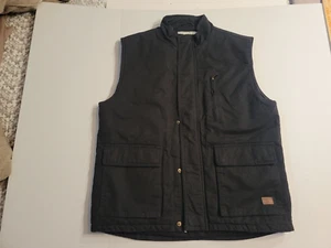 Mens WENVEN Denim Vest Black L - Picture 1 of 12