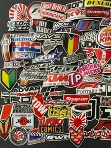 100pcs Automotive Sponsor JDM Stickers Decals Pack V1 Car Racing Turbo Drift Lot - Picture 1 of 11