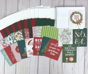 Christmas Card Making Kit to DIY 12 Holiday Greeting Cards, Easy Beginner Craft - Picture 1 of 14
