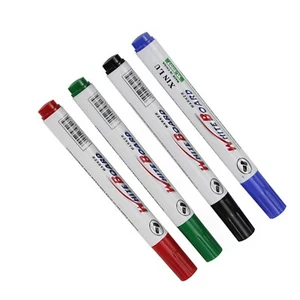 4Pcs Whiteboard Marker Pens White Board Dry-Erase  Fine Nib 2mm Marker Pen tt - Picture 1 of 12