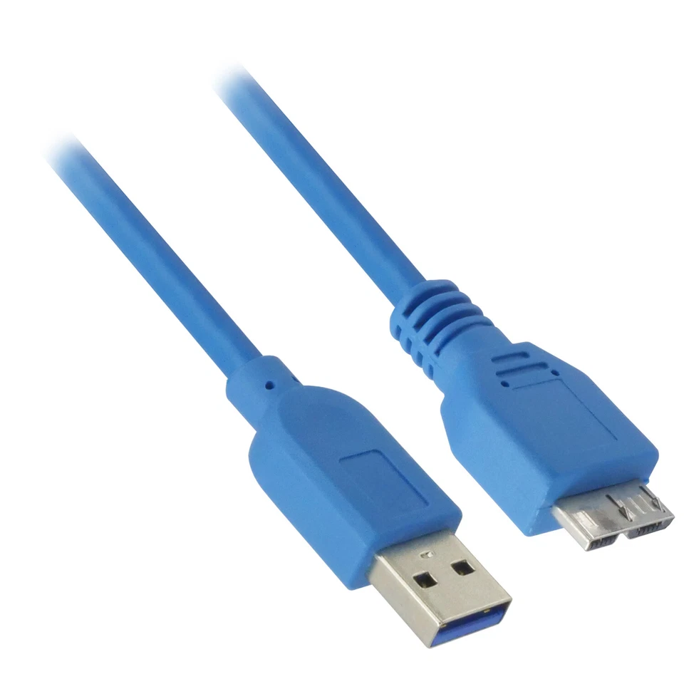 High Speed USB 3.0 A-Male to Micro B-Male Cable Cord HDD Hard Drive - 3ft or 6ft - Image 1 of 1