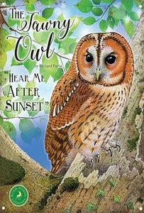 The Tawny Owl Small Steel Sign 200mm x 150mm - Picture 1 of 1