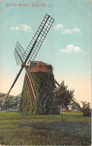 um 1910 alte Windmühle Wassermühle LI NY Postkarte - Bild 1 von 2