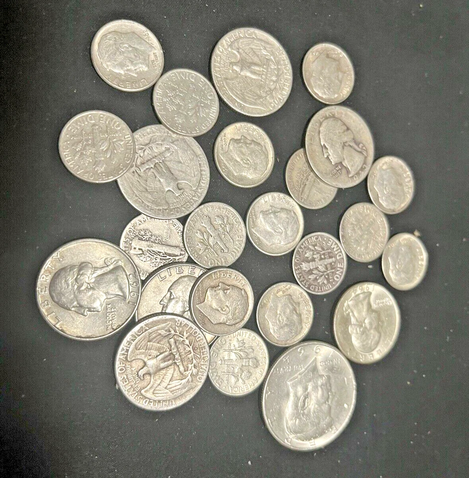 1/4 TROY POUND LB BAG MIXED 90% SILVER COINS US MINTED NO JUNK PRE 1965 ONE  ! - Image 1 of 2