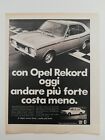 Clipping Pubblicit&#224; Advertising 1968 OPEL REKORD Andare pi&#249; Forte Costa Meno