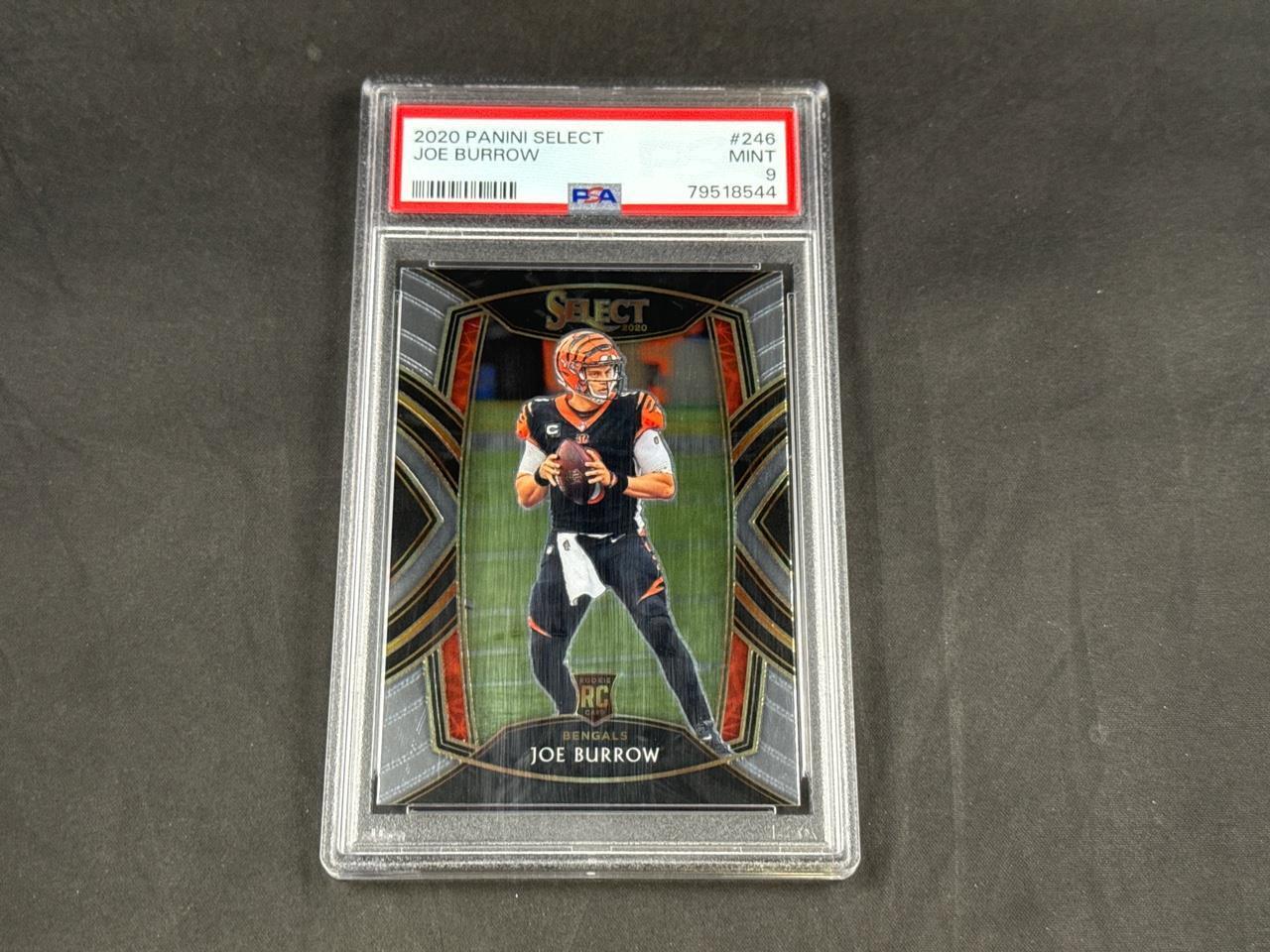 2020 PANINI SELECT JOE BURROW #246 ROOKIE CARD CINCINNATI BENGALS RC PSA 9 MINT