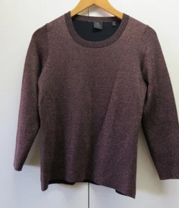 Stylish DAVID LAWRENCE Metallic Copper/Black Jumper - Size M - Picture 1 of 10