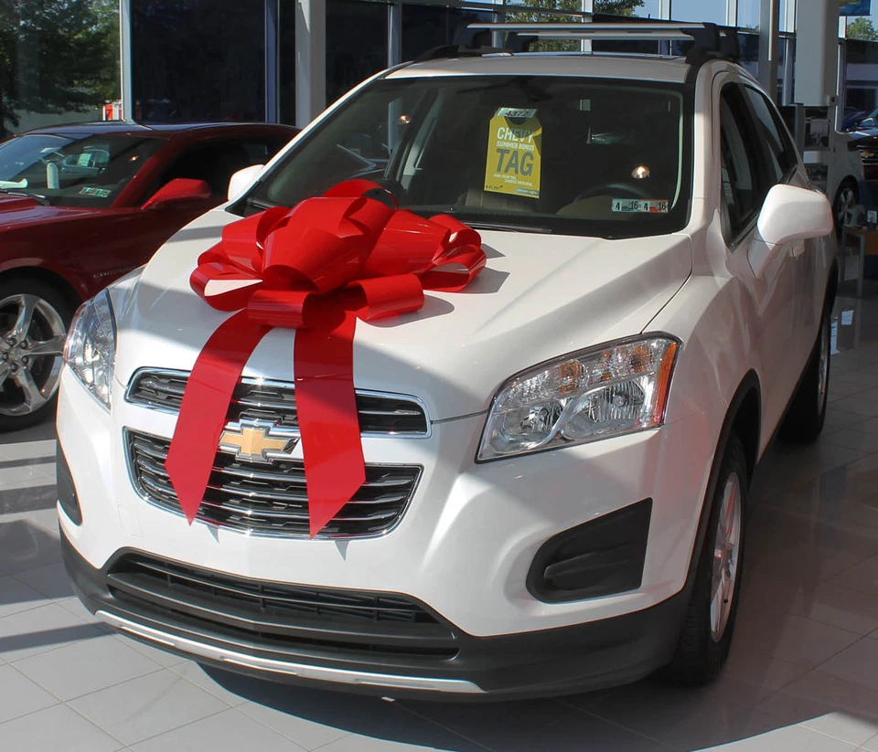 30" Big Red Magnetic Car Bow - Made In USA - Image 1 of 2