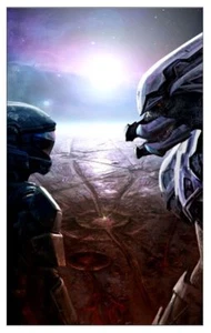 Halo 3 Reach Glasslands Fine Art Paper Giclée The Arbiter Alien Covenant Elite - Picture 1 of 1