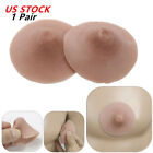 US 1 Pair Nipple Cover Realistic Non-stick Silicone Fake Breast Form Enhancers