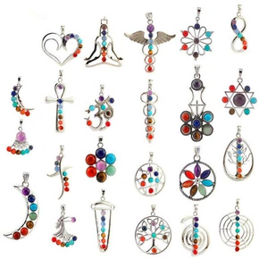 Chakra Heilpunkt Edelsteine Engel Krone Stern Anhänger Halskette Gratis Geschenktüte - Bild 1 von 26